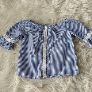 Blue Striped Kids Blouse